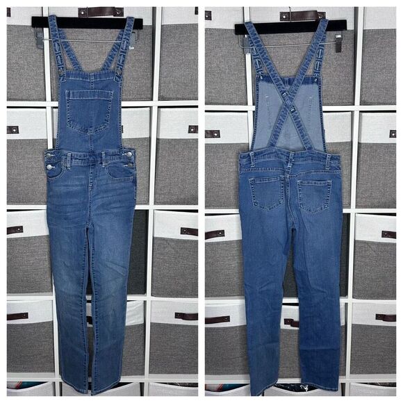 Cat & Jack Overalls Blue Jean Super Stretch Size L 10/12 - Picture 7 of 7